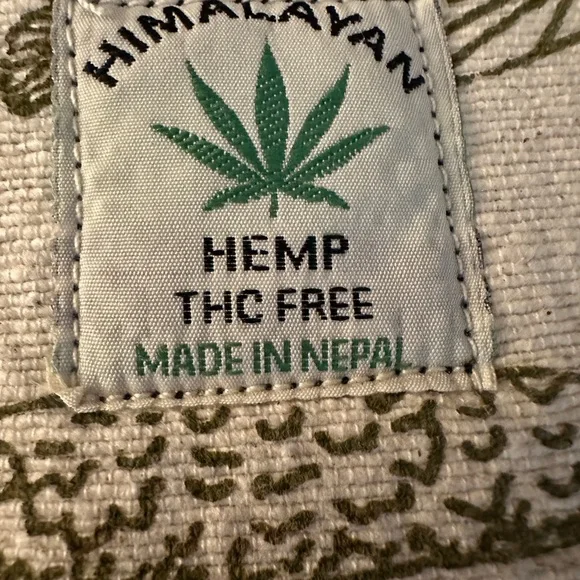 Mushroom Print Hemp Sling Bag - Picture 5 of 5